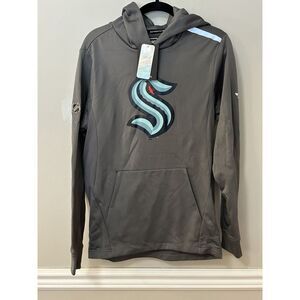 Fanatics Seattle Kraken Authentic Pro Hoodie Gray Men's Size:‎ Small NWT